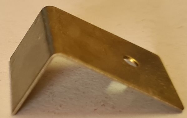 Schließblech Messing roh, Abkantung 13,5mm lang, nur 5 x verfügbar Bild 2